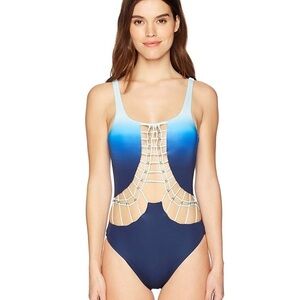 DOLCE Vita Macrame Cutout One Piece Swimsuit